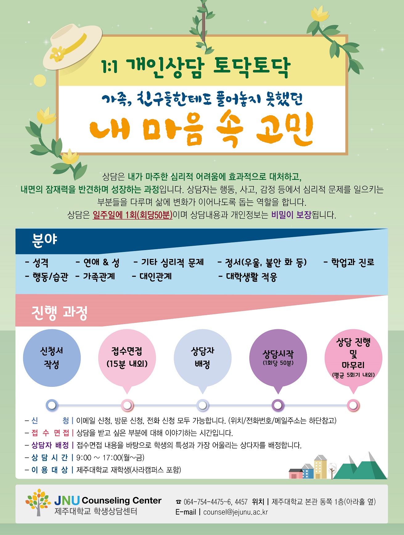 1:1 개인상담 토닥토닥 신청 안내