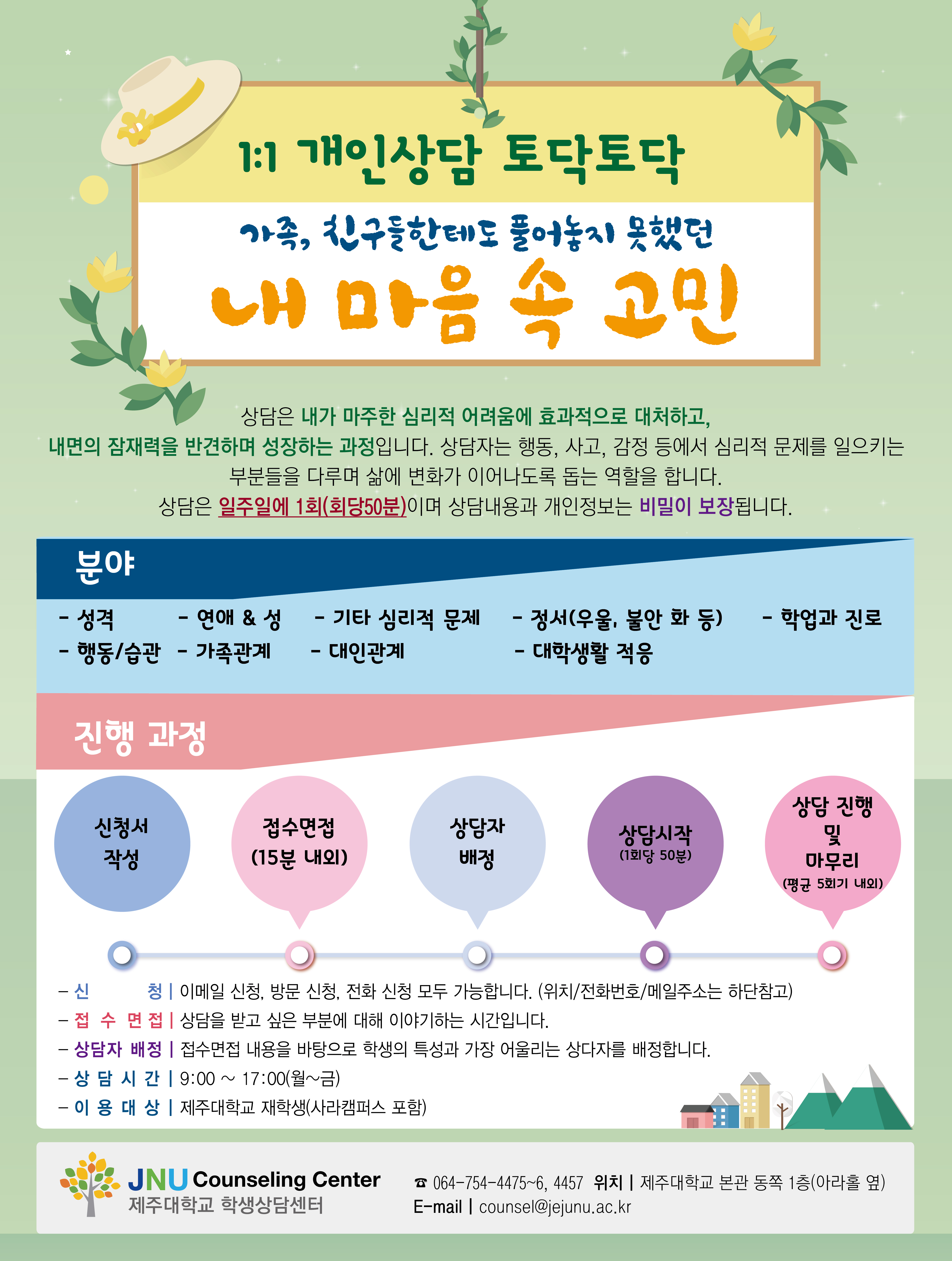 1:1 개인상담 토닥토닥 신청 안내